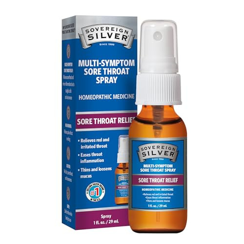 Sovereign Silver Sore Throat Spray Colloidal Silver Throat Spray Immune Support Supplement For Adults And Kids Daily Use Liquid Argentum Nitricum Solution 1 Fl Oz (30Ml)