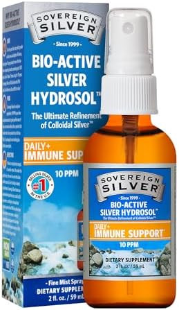 Sovereign Silver Immune Support Colloidal Silver Bioactive Silver Hydrosol10 Ppm Fine Mist Spray 2 Fl Oz