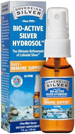 Sovereign Silver Bioactive Silver Hydrosol 10 Ppm Fine Mist Spray 1 Ounce