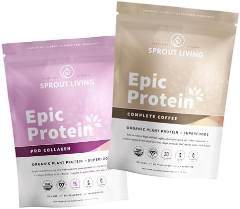 Sprout Living Epic Protein Complete Coffee + Pro Collagen 12 Serving Pouches