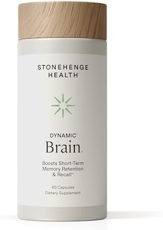 Stonehenge Health Dynamic Brain “ Bacomind Bacopa Nootropic Formula “ Memory Recall & Retention Phosphatidylserine Huperzine A Dha & Choline “ 40 Brainboosting Ingredients “ Nongmo 60 Caps