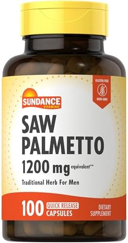 Sundance Saw Palmetto 1200Mg For Men 100 Quick Release Capsules Nongmo & Gluten Supplement