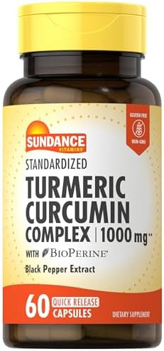 Sundance Turmeric Curcumin Complex 1000Mg 60 Capsules With Bioperine Nongmo And Gluten Supplement