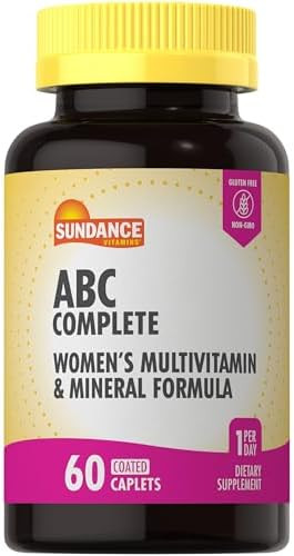 Sundance Women'S Abc Complete Multivitamin 60 Caplets With Mineral Formula Nongmo And Gluten Supplement