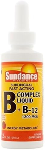 Sundance Vitamins B + B12 Complex 1200 Mcg Liquid Natural Berry Flavor 2 Oz Pack Of 3