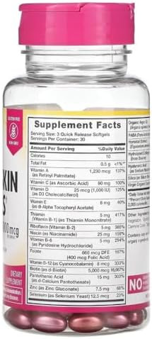 Sundance Hair Skin & Nails With Biotin 5000 Mcg Per Serving 90 Softgels