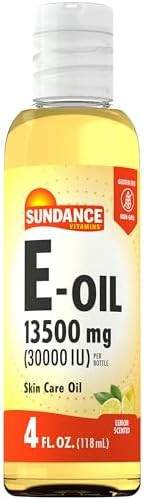 Sundance Vitamin Eoil For Skin 13500 Mg (30000 Iu) 4 Fluid Ounces Lemon Scented Nongmo And Gluten Supplement