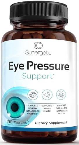 Sunergetic Premium Eye Pressure Support Supplement Eye Pressure Supplement With Saffron Lutein Zeaxanthin Bilberry & Pine Bark Supports Ocular Health & Overall Vision 30 Count