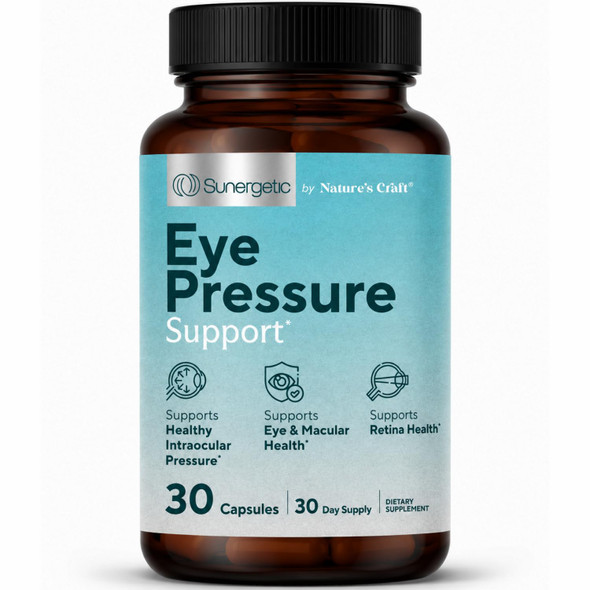 Sunergetic Premium Eye Pressure Support Supplement Eye Pressure Supplement With Saffron Lutein Zeaxanthin Bilberry & Pine Bark Supports Ocular Health & Overall Vision 30 Count