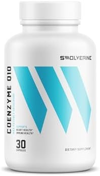 Swolverine Coq10 100Mg Antioxidant For Heart Health Supports Cellular Energy 30 Count Softgels Nongmo