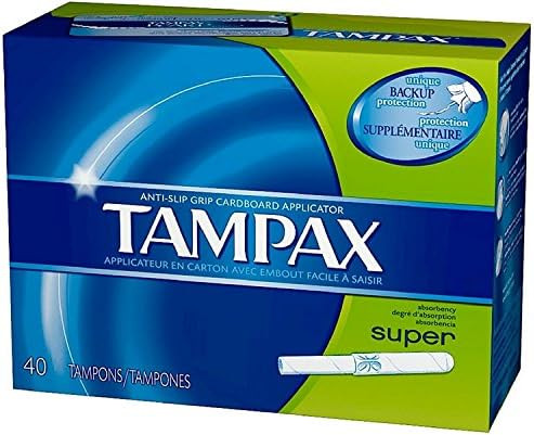 Tampax Super Absorbency Cardboard Tampons 40 Count