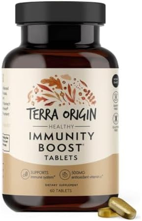 Terra Origin Immunity Support Supplement Vitamin C D3 Zinc Selenium Turmeric Ecea Ginger & Andrographis With Bioperine Daily Immune Booster & Antioxidant Blend 30 Tablets