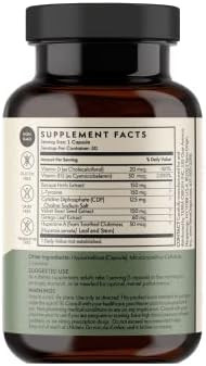 Terra Origin Healthy Mind And Memory Support Supplement Cognitive Memory Matrix Nootropic Cdp Bacopa Ltyrosine Huperzine A Ginko B12 Non Gmo Gluten Dairy 30 Capsules