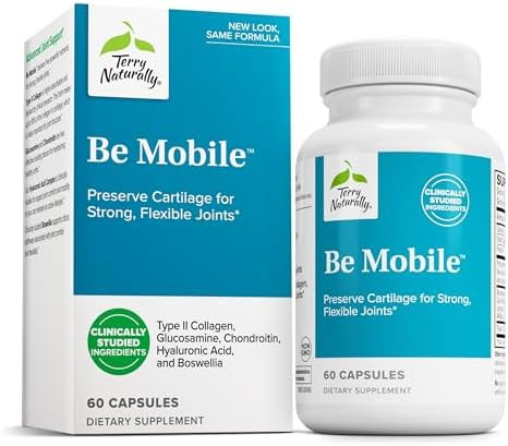 Terry Naturally Be Mobile Collagen Supplement For Joint Health Support Dietary Supplement With Boswellia Extract & Type Ii Collagen Lower Back & Knee Support 60 Capsules