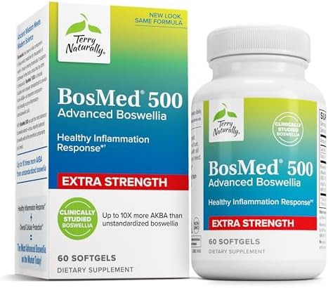 Terry Naturally Bosmed 500 Boswellia Serrata Extract Supplement Dietary Supplement For Healthy Lung Support Herbal Supplement Formula 60 Softgels