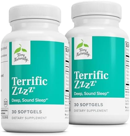 Terry Naturally Terrific Zzzz Sleep Supplement For Adults Dietary Supplement With Mandarin Lemon Balm & Lavender Nongmo Relaxation & Sleep Relief Aid 30 Softgels (2 Pack)