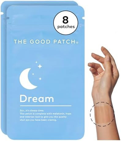 The Good Patch Plant Powered Sleep Support Sustained Release Dream Patch With Melatonin Hops Valerian Root (24 Total Patches)