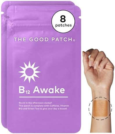 The Good Patch B12 Awake Patch Natural Patch With Caffeine B12 And Green Tea Extract Plant Powered Wearable Wellness Helps To Promote Energy (24 Total Patches)