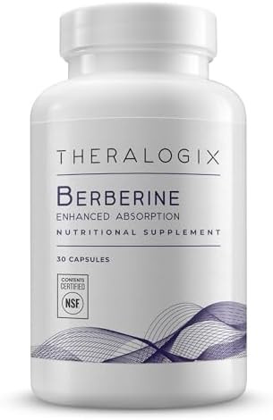 Theralogix Berberine Enhanced Absorption 30Day Supply Made With Berberine Phytosome To Help Support Healthy Metabolism & Hormone Balance Nsf 30 Capsules