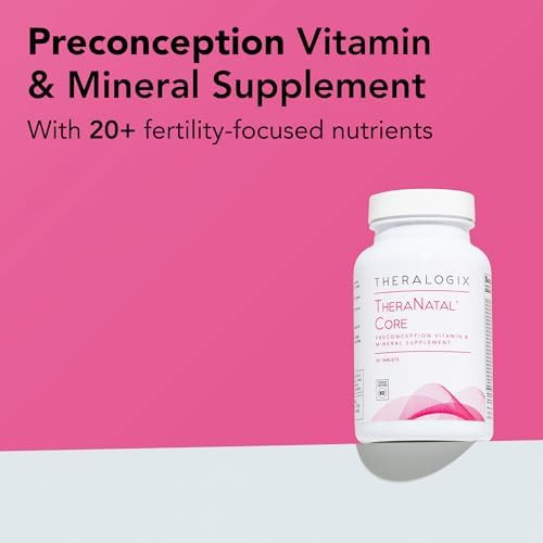 Theralogix Theranatal Core Preconception Vitamin Supplement 90Day Supply Prenatal Vitamins & Fertility Supplement For Women With Folate Vitamin D3 Choline & More Nsf 90 Tablets