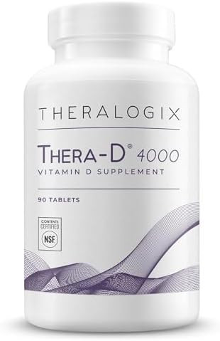 Theralogix Therad 2000 Vitamin D Supplement 2000 Iu (50 Mcg) Vitamin D3 Tablets 180Day Supply Immune Support Supplement For Women & Men Aids Bone & Heart Health Nsf 180 Tablets