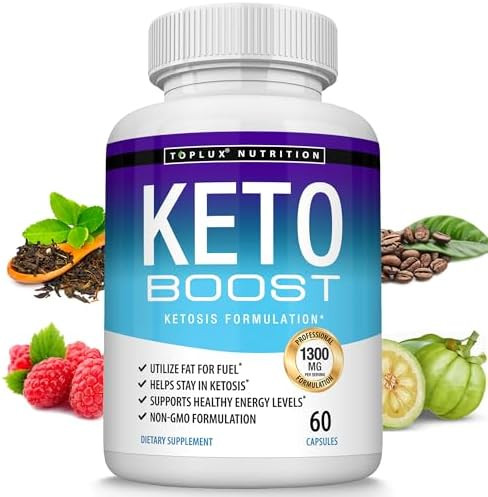 Toplux Keto Boost Diet Pills Ketosis Supplement Natural Exogenous Keto Formula Support Energy & Focus Advanced Ketones For Ketogenic Diet For Men Women