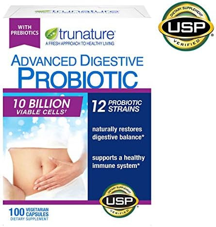 Trunature Advanced Digestive Probiotic 100 Capsules (3 Pack)