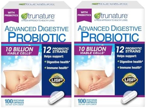 Trunature Digestive Probiotic Capsules Healthy Immune System 2Pack (100 Count) Product Is Recommended