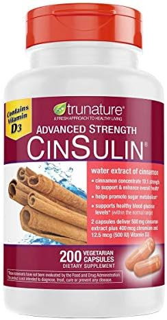 Trunature Cinnamon Concentrate Cinsulin 200 Capsules