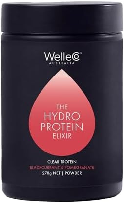 Welleco Hydroprotein Elixir Potassium Electrolyte Powder With 15G Vegan Protein For Energy Healthy Hair Skin & Nails Easy To Digest Powdered Electrolytes Black Currant & Pomegranate 9.5Oz Jar