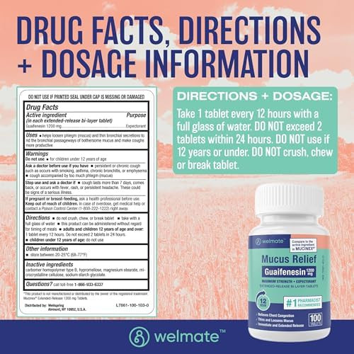 Welmate Cold & Allergy Management Bundle: Maximum Strength Guaifenesin 1200Mg Mucus Relief (100 Ct) + Fexofenadine Hcl 180Mg Nondrowsy Allergy Relief (100 Ct)