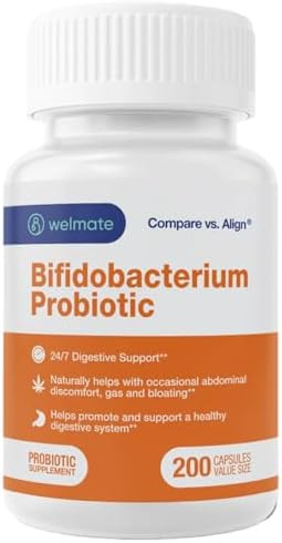 Welmate Daily Probiotic Supplement (200 Capsules) Saccharomyces Boulardii 500Mg 24/7 Digestive Support Immune Support 10 Billion Cfu Overthecounter Medication Vegan Gluten Non Gmo