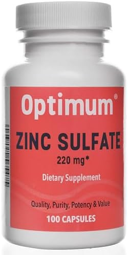 Welmate Zinc Sulfate 220Mg (200 Tablets) 50Mg Elemental Zinc Supplements For Men & Women High Potency Immune Support Supplement Collagen Production & Cellular Growth Vegetarian & Gluten