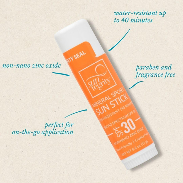 Suntegrity Mineral Sport Sun Stick 17g - Broad Spectrum SPF 30