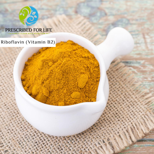 Prescribed For Life Riboflavin 5 Phosphate Powder Vegan Vitamin B2 Supplement Powder Gluten Free Non GMO Soy Free Kosher Natural Vitamins for Hair Skin and Nails (4oz / 113g)