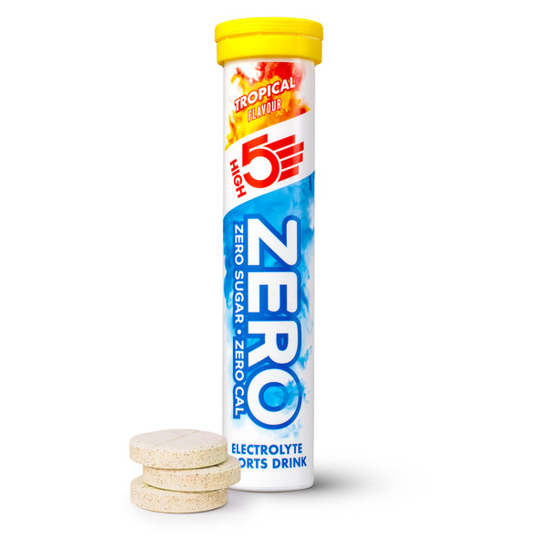 HIGH5 ZERO Electrolyte Tablet - Hydration Tablets Enhanced with Vitamin C - 0 Calories & Sugar Free - Boost Hydration, Performance & Wellness - Tropical, 20 Tablets