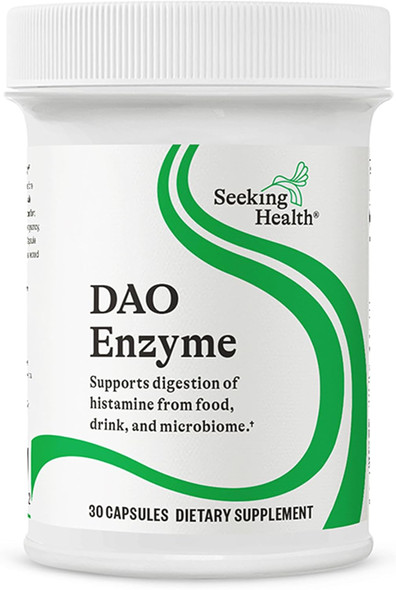 Seeking Health DAO Enzyme - Formerly Histamine Digest, DAO Enzyme Supplement for Histamine Food Intolerance, Supports Digestive Health, Upset Stomach (30 Capsules)*