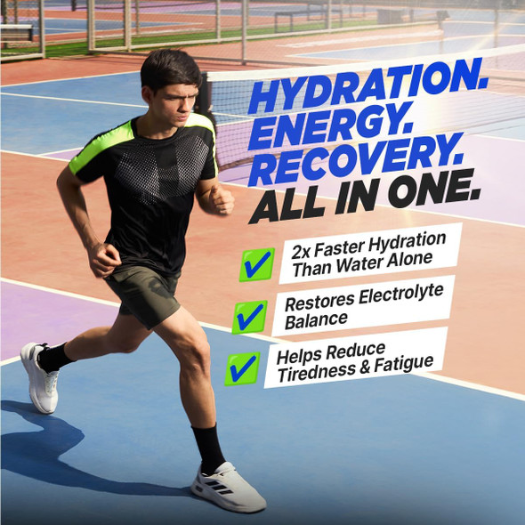 Fast&Up Reload Electrolyte Powder Drink Mix | 15 sachets | 5 Electrolytes & Vitamins for Instant Hydration & Energy |(Summer Fruits)