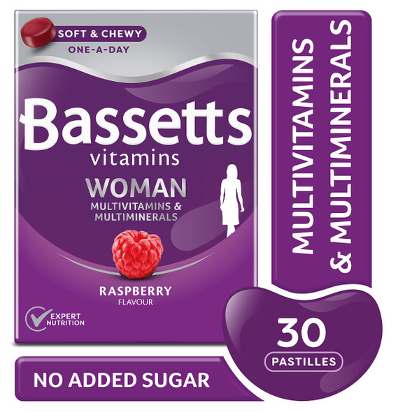 Bassetts Vitamins Woman Multivitamins & Multiminerals Raspberry Flavour 30 Gummy Pastilles