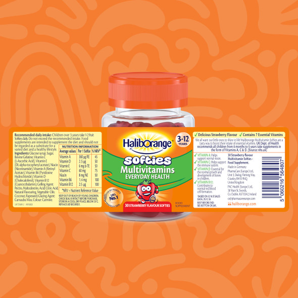 Haliborange Kids Multivitamins Strawberry Capsule Softies, 30 each