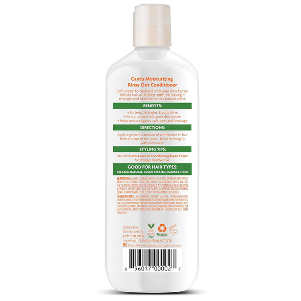 Cantu Moisturizing Rinse Out Conditioner with Shea Butter, 13.5 fl oz