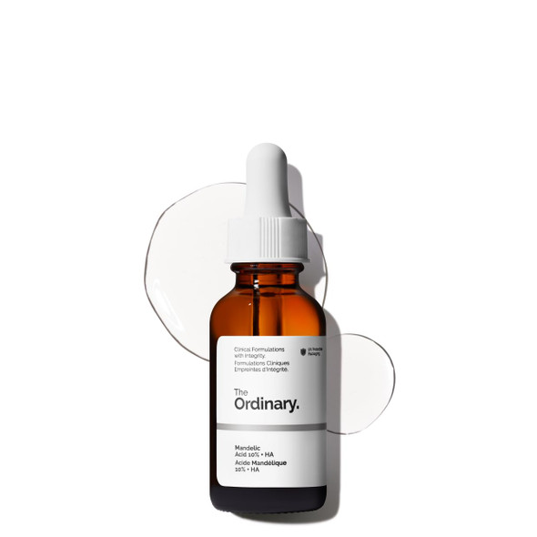 The Ordinary Mandelic Acid 10% + Hyaluronic Acid, Gentle Exfoliating Serum for Clarity and Hydration, 1 Fl Oz
