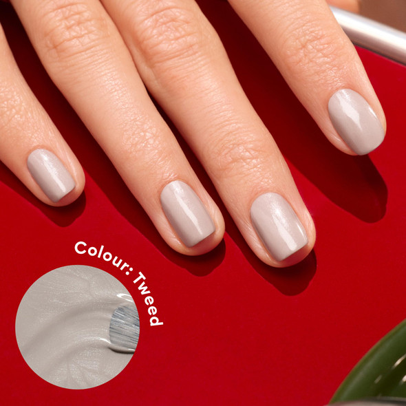 Manucurist Green Quick Dry Nail Polish Tweed - Pearlescent Grey Nail Polish - 9-Free Plant-Based and Vegan - Non Toxic - Natural Classic - Nails Care - Manicure - Made in France - 0.5 fl oz