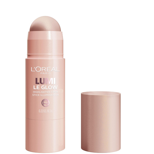 L'Oreal Paris True Match Lumi Le Glow Highlighter Stick Luminous, Satin Glowy Highlighter for Face and Body 640 Sparkling Rose 0.17 Oz