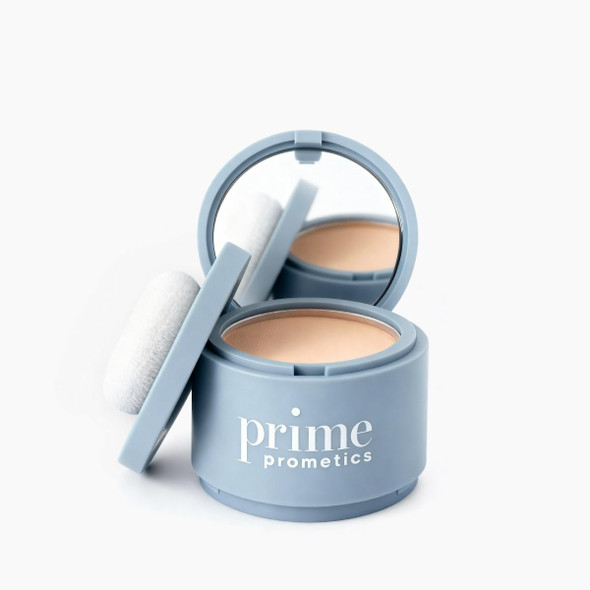 Prime Prometics Instant Coverage Hairline Powder for Mature Women – Covers Grays Roots & Thinning Areas – Water & Sweat-Resistant – Natural Fuller-Looking Hairline (Ash Brown)