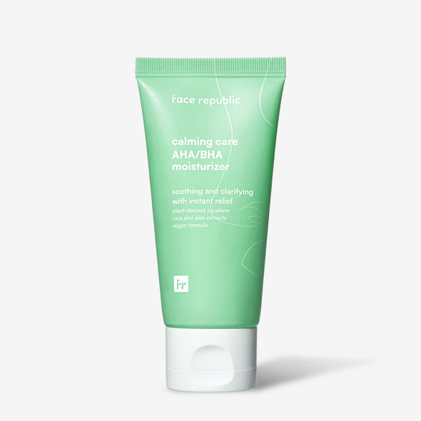 Republic Store Face Republic Calming Care AHA BHA Moisturizer 50ml 1.69 fl oz  Soothing Gel Cream  Lightweight  Clarifying and  Moisturizing  Squalane Cica Aloe  For oily irritated skin  Vegan Korean Skincare