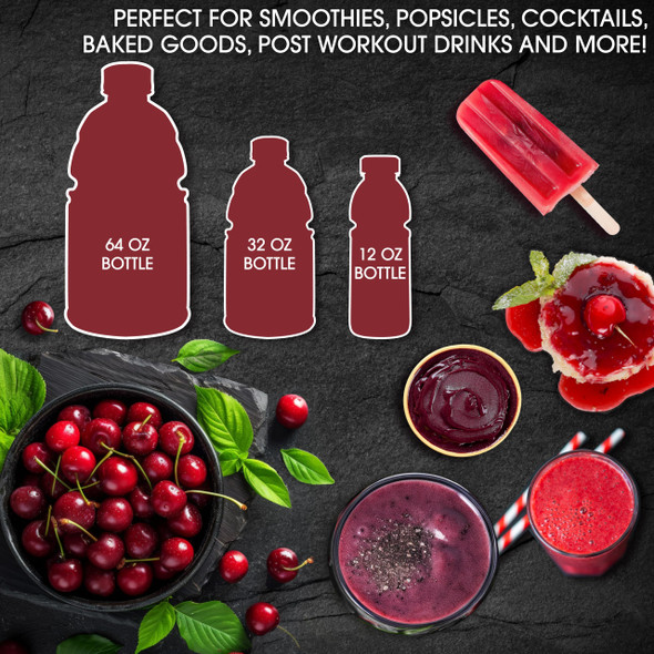 Cherry Bay Orchards Tart Cherry Juice 100% Natural Cherry Juice Not From Concentrate  All natural ingredients gluten free non GMO Kosher certified no preservatives no added sugar no added sulfites