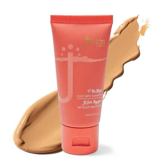 Juvia's Place I Am Magic Velvety Matte Liquid Foundation 540 - Giza - Medium w/Cool Neutral Undertone Makeup Foundation Full Coverage Lightweight Long Wear Velvety Matte Finish