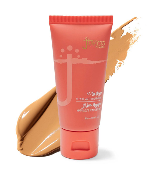 Juvia's Place I Am Magic Velvety Matte Liquid Foundation 520 - Tangier - Medium w/Warm Undertone Makeup Foundation Full Coverage Lightweight Long Wear Velvety Matte Finish