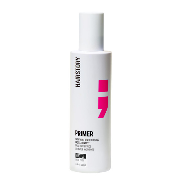 Hairstory Primer Smoothing And Moisturizing Protection Mist for All Hair Types Smoothing Detangler Heat Humidity & UV Protectant 8oz